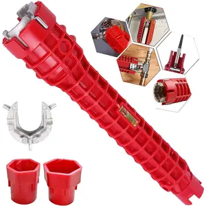 8 in 1 Multifunctional Sink Bathroom Wrench, Wrench Faucet Plumbing Tool, Plumber Sink Wrench Installation Pipe Extractor, Household Water Pipe Faucet Washing Basin Repair