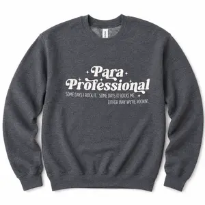 Paraprofessional Short Sleeve T-Shirt or Sweatshirt, Para Teacher Assistant TEE , Teacher Aide , Chaos Coordinator t-shirt Comfy Casual Wear Casual Loose Crewneck