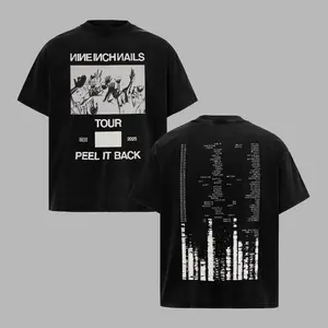 Nine Inch Nails Peel It Back Tour 2026 V3 High Quality Soft Cotton Shirt Unisex Oversize Rock Band Alternative Rock, Industrial Rock Cotton Gift For Rock Music Lovers Vintage 90s Graphic Tees Graphic Streetwear