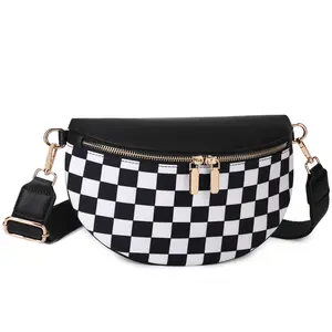 Eslcorri Small Crossbody Sling Bag for Women Trendy - Fashionable Fanny Packs Vegan Leather Chest Belt Bum Bag Anti Theft Crossbody Sling Purse for Women for Travel Sport Camping