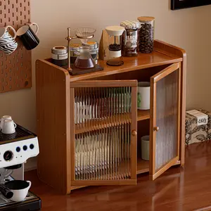 Home Multi-Layer Farmhouse Storage Cabinet, Kitchen Organizer Rack, Desktop Display Shelf, Suitable for Home, Kitchen, Bedroom, Living Room