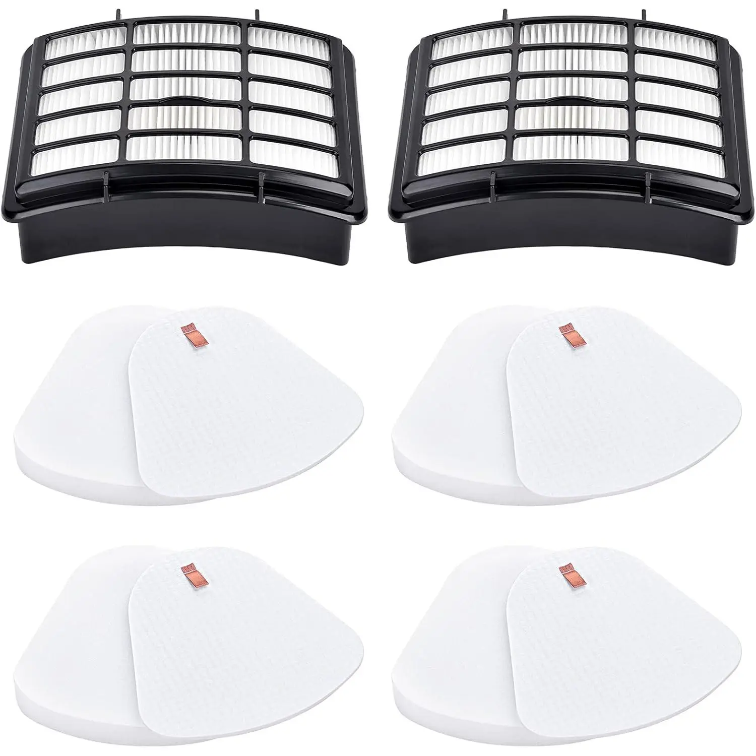 Filters for Shark Navigator Lift  Deluxe NV360 NV352 NV370 NV358 NV355 NV351 NV356E UV540 NV350 NV356 NV357, Compare to Part # XFF350 & XHF350, 2 Hepa + 4  & Felt Filter Replacement