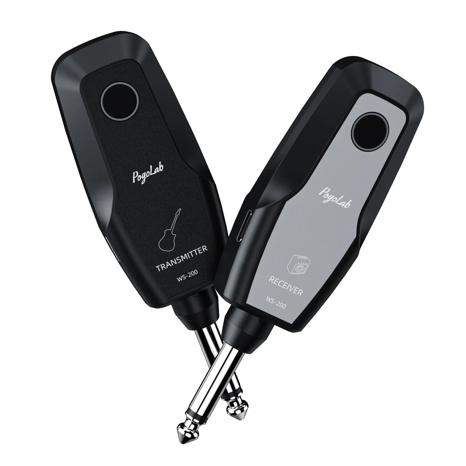 POGOLAB 2.4GHz Wireless Guitar System 2.4G Guitar Transmitter Receiver 6-8H Battery Life Anti-Interference Mode: Frequency Locking
