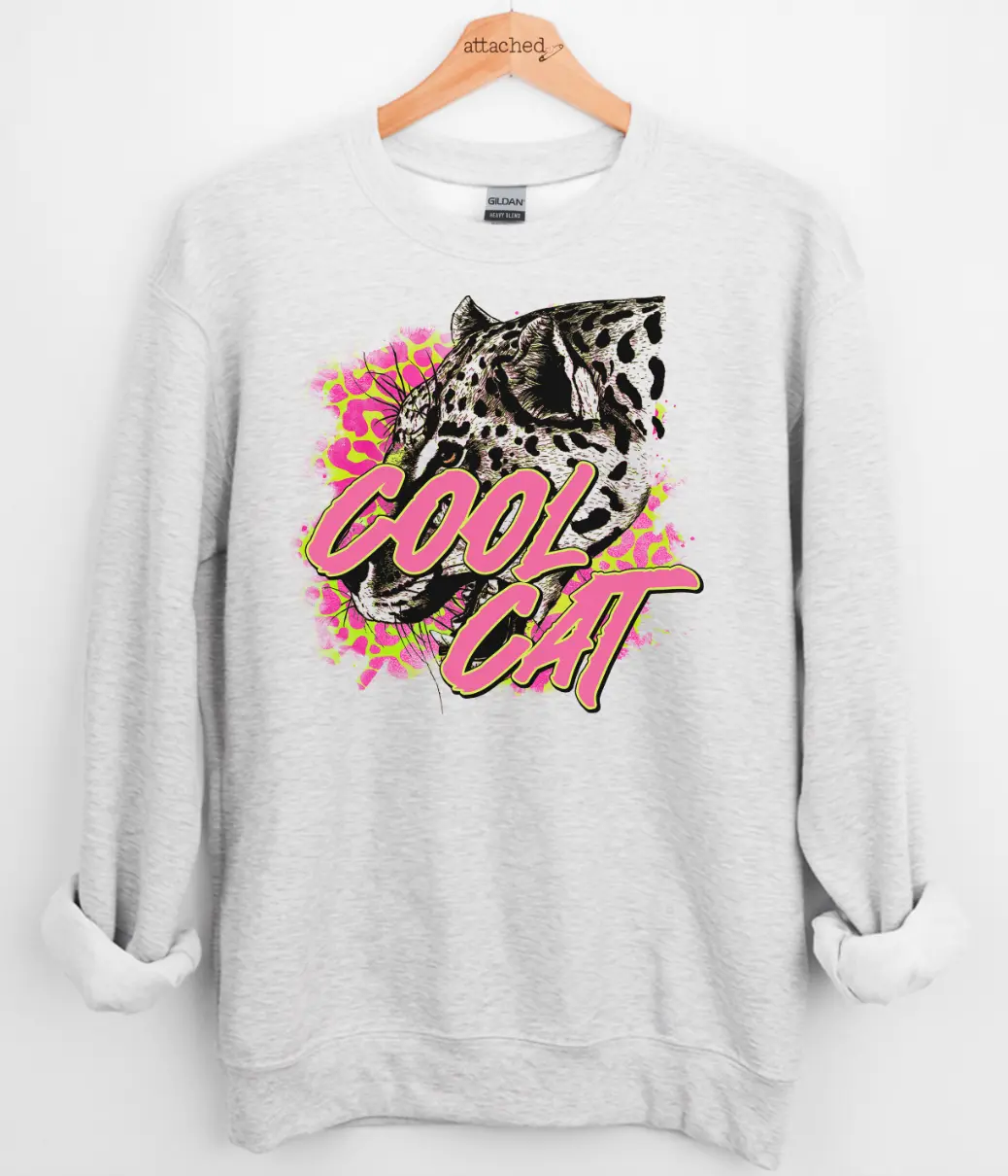 Leopard Cool Cat Graphic Top