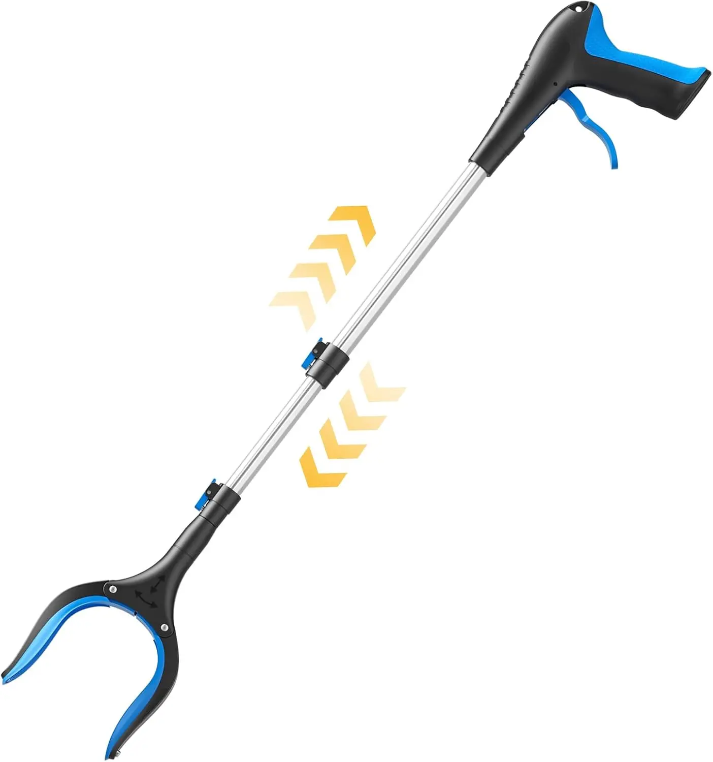 5-Level Adjustable Grabber Reacher Tool (23in to 41in) | Claw Gripper Trash Litter Pickup Stick for Yardwork & Seniors