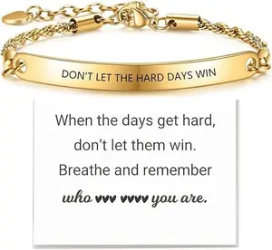 Veliora Gift B Remember Who The F You Are Bracelet Dont Let The Hard Days Win Bracelet Motivational Bracelet for Women Braided String Inspirational Gifts