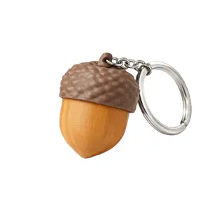 Acorn Pop Fidget Clicker Keychain, Silent Stress Relief Toy, Portable Key Ring Bag Charm Gift, Trendy Accessory for Anxiety Reduction