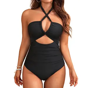 Tempt Me Women's One Piece Swimsuit - Sexy Cutout Bathing Suit Tummy Control Criss Cross Swimwear 2026