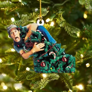 Ernest Saves Xmas Christmas Ornament, Christmas Tree Decor Wood Ornament Gift, Funny Christmas Tree Decor, Meme Decor For Christmas Tree