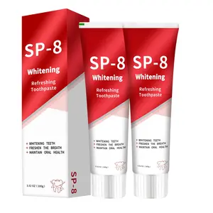 SP-8 Gentle Effective Daily Care Toothpaste - Probiotic Natural Formula for Deep Cleaning, Breath Freshening, Whitening & Antibacterial Oral Wellness Bright White
