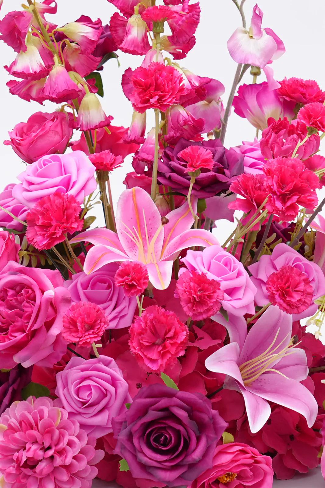 A8971 2pcs Hot Pink Floor Flower Table Centerpieces Wedding Event Supplies