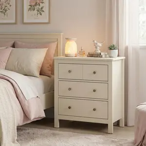 RoyalCraft L 3 Drawer Dresser, 27'' Wood Chest of Drawers with Storage Drawers, Modern Bedroom Dresser Cabinet for Living Room, Entryway, Hallway