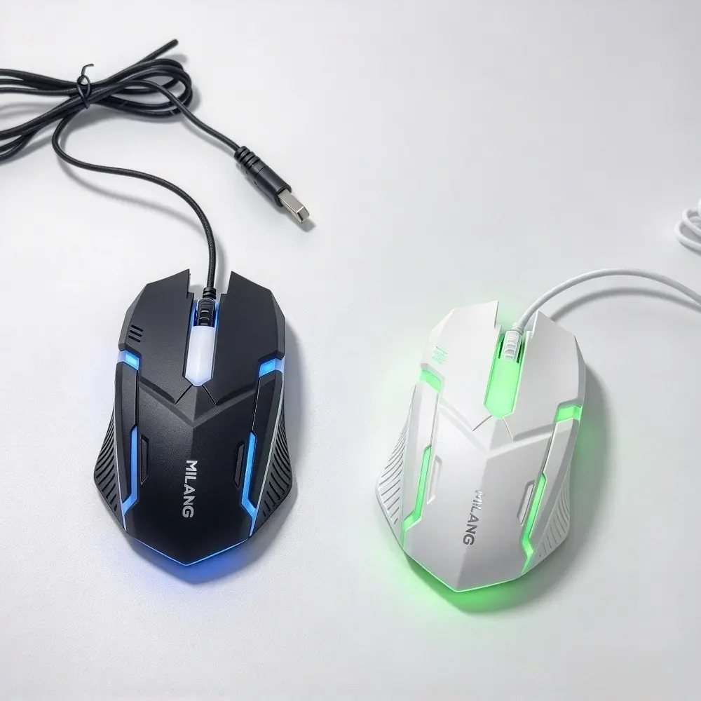 1pc Wired RGB Gaming Mouse, USB Plug-and-Play Ergonomic Optical Computer Mouse for Desktops, Laptops, and Office Accessories
