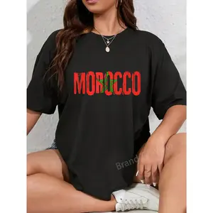 100% Cotton Moroccan Flag Morocco Soccer Jersey for Men Women Boys Girls T-Shirt