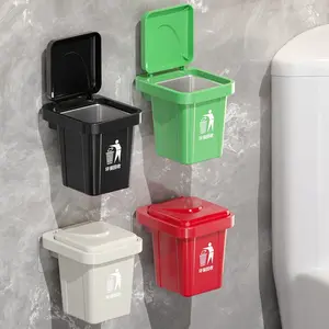 3PCS Wall Mounted Trash Can with Lid, Stylish Practical Ashtray, Bathroom Use, Anti-Odor Gasoline Proof, Convenient Storage Solution