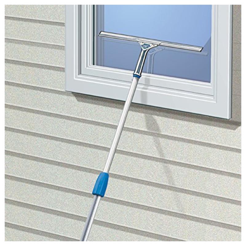 Professional 12” Stainless Steel Window & Glass Cleaning Squeegee - Cleaning Supplies, Heavy Duty Squeegee for Window Cleaning, Streak Free Results
