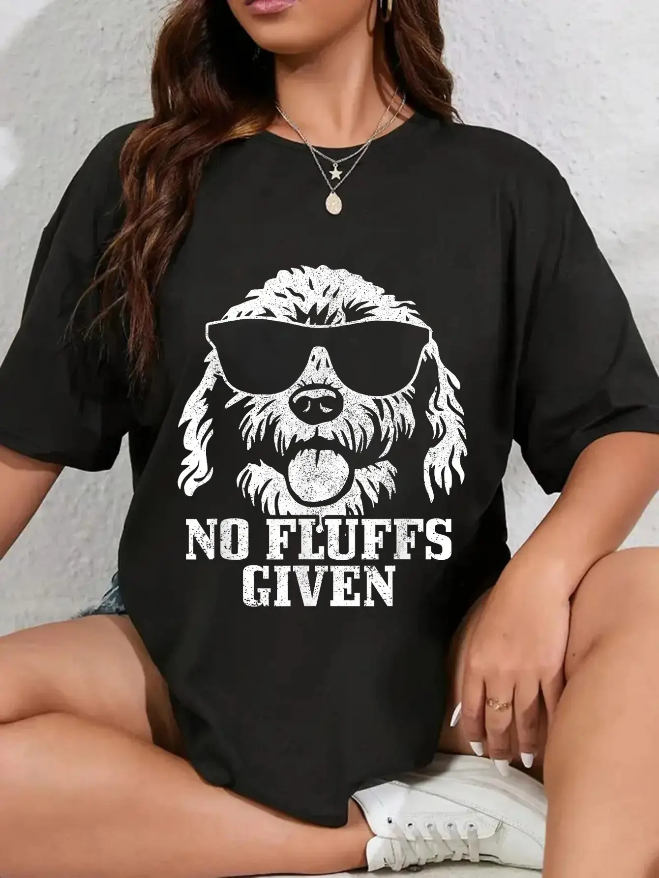 Cotton Goldendoodle Labradoodle No Fluffs The Dood Funny Doodle Dog T-Shirt