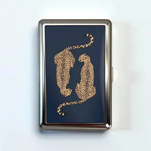 Vintage Versatile Metal Card Cash Case Portable Organizer for Cards Cash and Small Essentials
