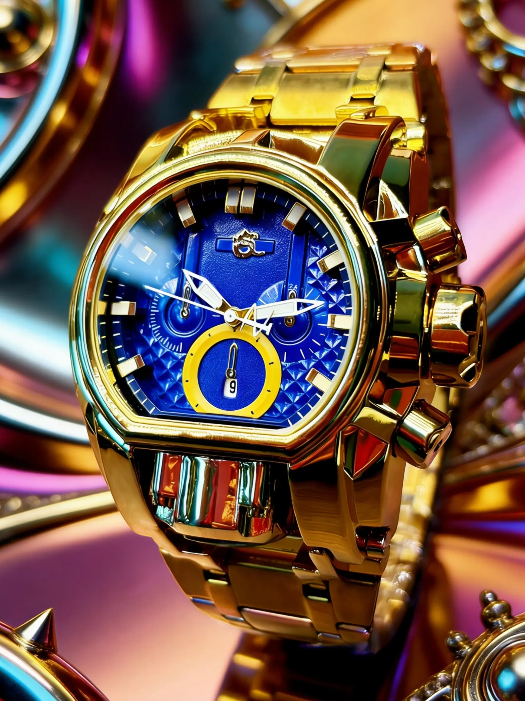 Compass Punk Oddity Men's Watch Fashion Wristwatch Punk Style Watch – Trendy Youth Gold Steel Glow-in-the-Dark Swag. Hot Gift Timepiece Quartz Watch Fashionable Wristwatch