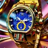 Compass Punk Oddity Men's Watch Fashion Wristwatch Punk Style Watch – Trendy Youth Gold Steel Glow-in-the-Dark Swag. Hot Gift Timepiece Quartz Watch Fashionable Wristwatch