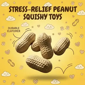 2026 Large Peanut Stress Relief Toy Realistic Food Cheese Slow Rise Squeeze Fidget Squishy Decompression Model Gift
