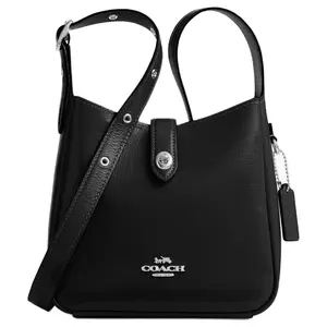 COACH Hadley 20 Mini Crossbody Bag with Adjustable Strap and Wrinkled Patent Leather in Black for Women