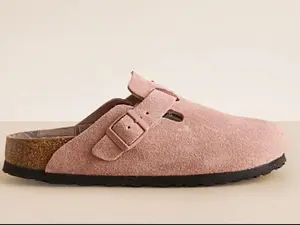 Boston Varsity Suede Clog - Pink Clay