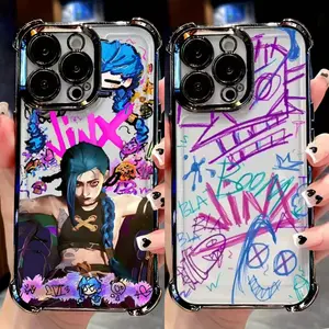 Cool girl J-Jinx Phone Case Suitable for iPhone 17 16e 16 15 14 13 12 11 Mini Pro Max Air X XR XSMAX 8 7 Plus & Samsung Galaxy S26 S25 S24 S23 S22 S21 FE Ultra Plus EDGE Anti Fall Transparent Soft Back Cover
