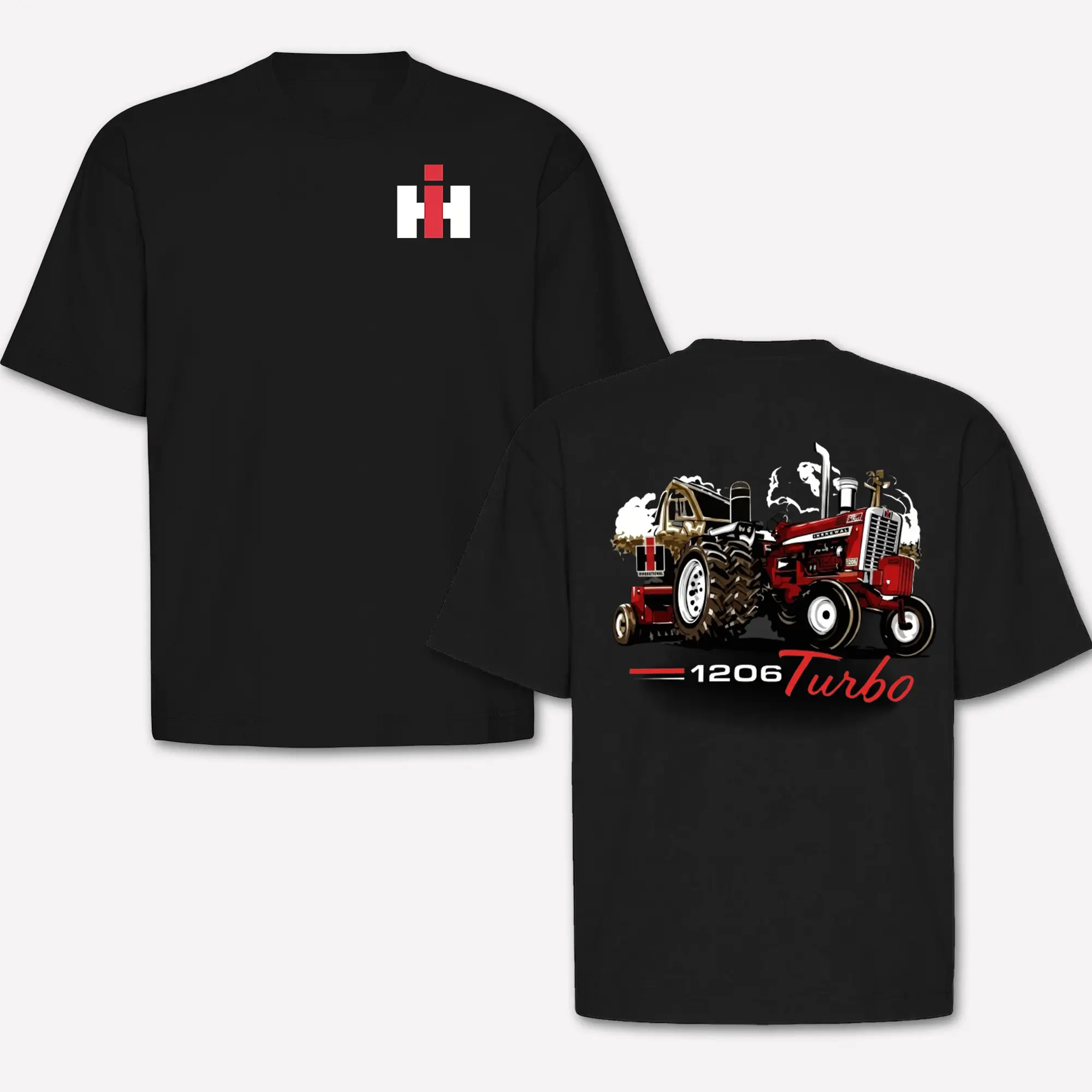 Farm Case IH 1206 Turbo Tractor Graphic T-shirt, Proud Farmer Vintage Red Tractor Tee, Ultra-soft Comfortable Cotton Unisex Shirt, Country Life Streetwear, Gift For Dad Husband Boyfriend Grandpa Tractor Lover, Tiktok Trending Rural Style