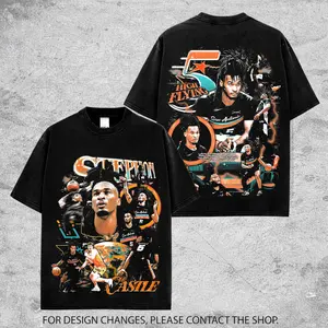 Vintage Stephon Castle Graphic Tee For Spur Nation. SC 5 Basketball Streetwear Shirt, Oversized Unisex Fan Tee Gift for Men & Women