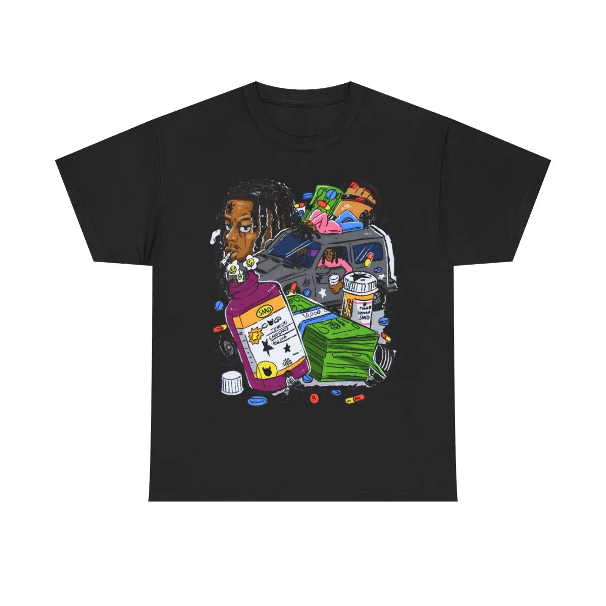 Lucki Rapper Y2k 90s Hip-Hop Vibes Heavy Cotton Graphic T-Shirt Tshirt Shirt HipHop Rap Tee Casual Menswear Retro Top Vintage Comfy.