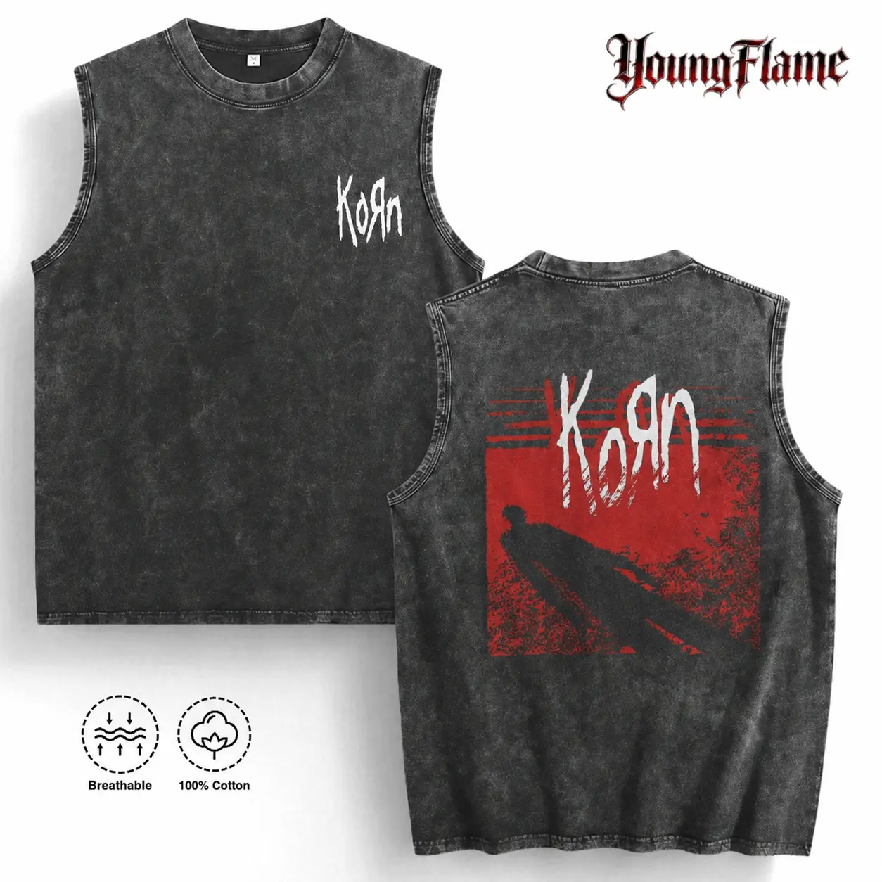Men Summer Tank Top Dark Shadow Art graphic tees A comfortable summer gift Heavy Rock streetwear y2k clothing Washed Sleeveless Shirt Acid T-Shirts fall fashion outfit casual cotton