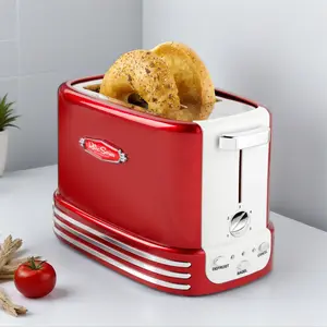 Retro Wide 2-Slice Toaster, Red Retro Wide 2-Slice Toaster, Red