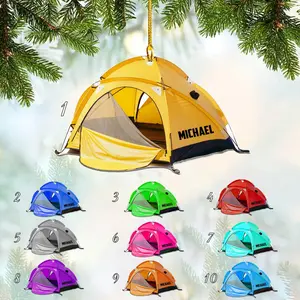 Personalized Camper Ornament - Christmas Gift for Camping Enthusiasts (CP 14)