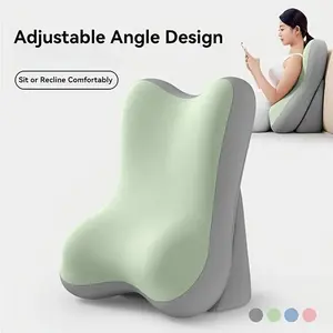 Ergonomic Memory Foam Pillow Set, Adjustable Padded Backrest, Ideal for Reading, Two-Piece Split Support Pillows, Anti-Slip Lumbar and Neck Pillows, Home Office Relaxation