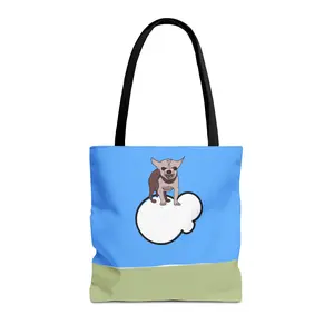 9ohcci's Meet Belief Tote Bag - Furry Friends Collection Part 1, Spun Polyester Material Women's Positivity