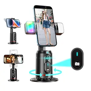 360° Rotatable Selfie Stabilizer, Automatic Face Tracking Phone Holder, Smart Shooting Camera Stand with Remote Control for Cellphone, Selfie Accessories