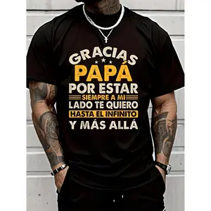 Men's T Shirt Funny Father's Day Quotes for Dad And Grandpa T T Shirt Small Black Graphic T T Shirts Breathable Sweat Wicking and Soft Suitable for Daily Commutes Lounging at Home and Casual Wear.2026 New Year's Party Street Style Outfits T Shirts tee Str