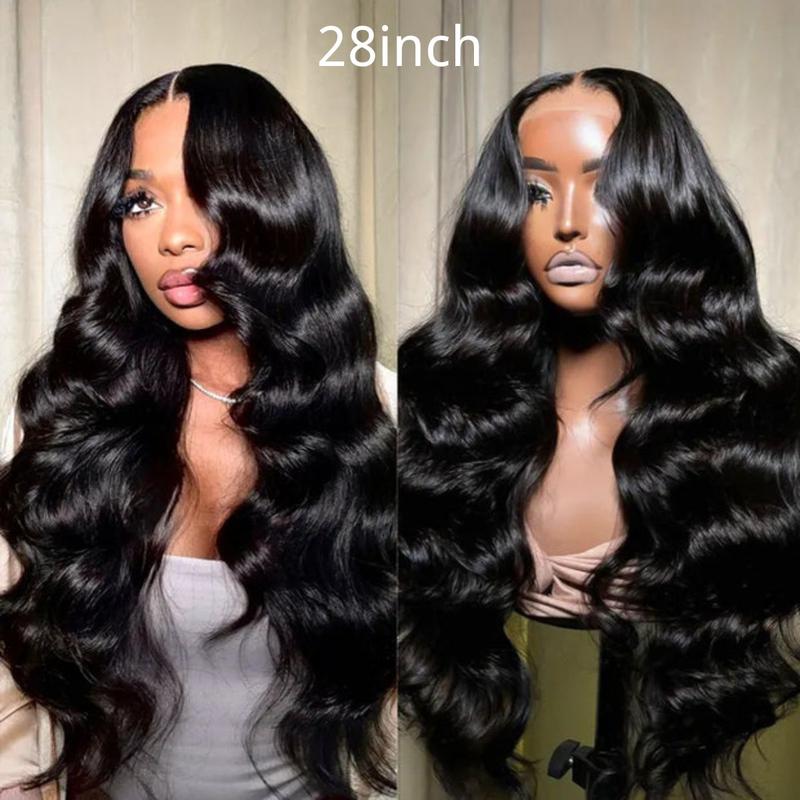 [Wig Clearance Sale] Suntuhair 13x4 13x6 HD Transparent Lace Frontal Wigs Human hair Pre Plucked Brazilian Body Wave Frontal Wigs Human Hair with Baby Hair 180 Density Natural Hairline Natural Black Colork Women Natural Black 20-32inch