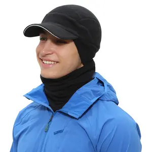 TrailHeads Men's Gift Set - Fleece Ball Cap with Drop Down Ear Warmer and Microfleece Neck Warmer/Gaiter