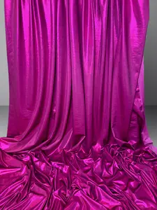 Fuchsia Stretch Foiled Spandex