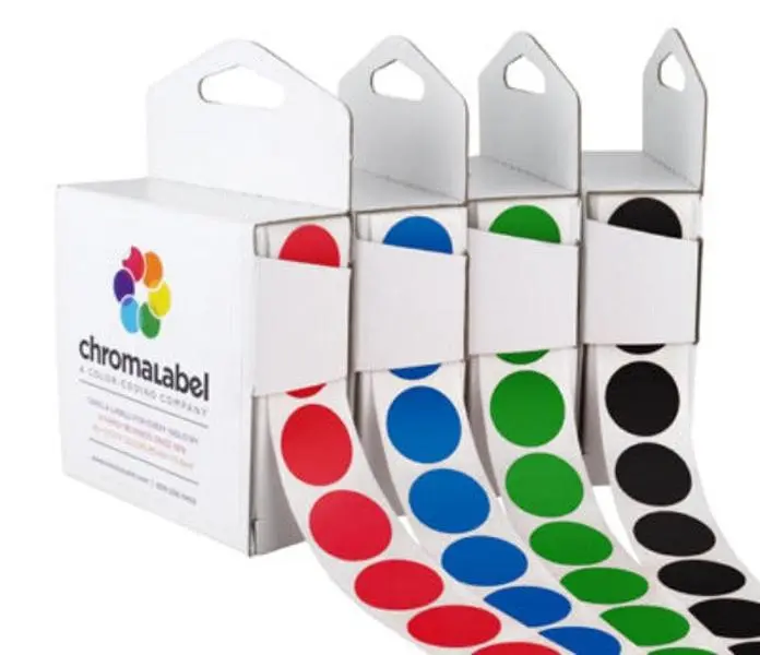 3/4" Permanent Round, Color-Code Dots: 1,000/Box