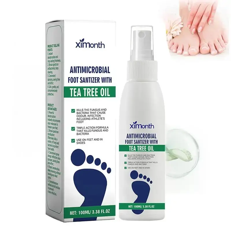 Plantar Moisturizing Deodorant for Odor Control & Dry Feet Care, Natural Foot Sanitizer with Antifungal Properties,Ximonth Clear Foot Sanitizer Spray,for Foot & Shoe Freshness