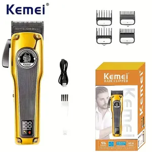 Professional Hair Trimmer USB Rechargeable Km-1825, Salon Use Cordless Hair Clipper, Hair Clippers, Lithium Ion Battery, Non-Button Cell, Model Xinghao