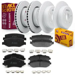6 PC Front & Rear Brake Rotor & Semi-Metallic Disc Brake Pad Kit 95961MT