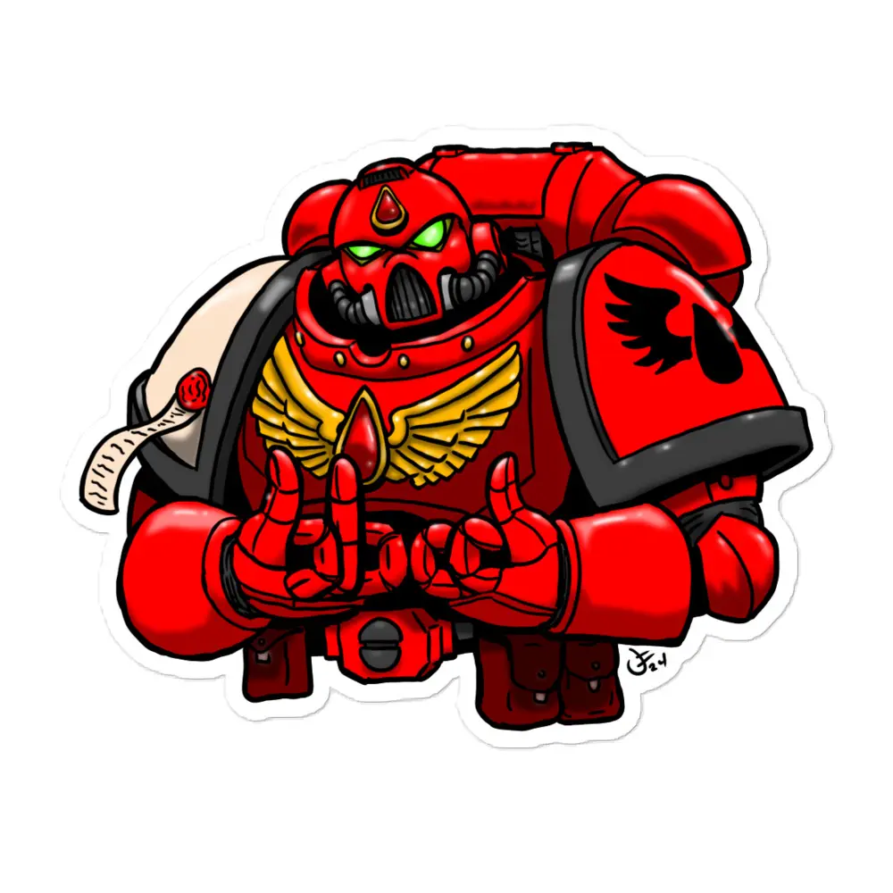 Blood Angel Be Positive Sticker. Funny Sticker linemen hard hard sticker