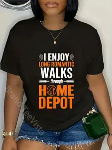 100% Cotton Home I enjoy long romantic walks through home depot T-Shirt