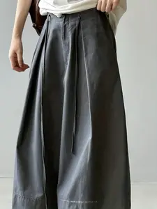 Fashion Wide Leg Pants, Women, Drape Fabric, Large Fit with Artistic Feel, High-End Casual Style, Trendy and Unique Design, Bottoms