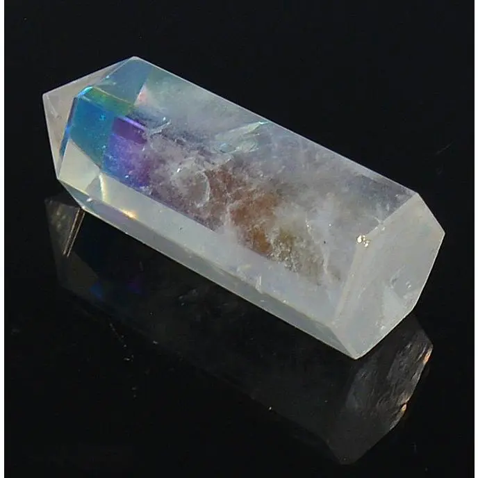 X-Small Angel Aura Quartz Crystal Point – Polished Stone