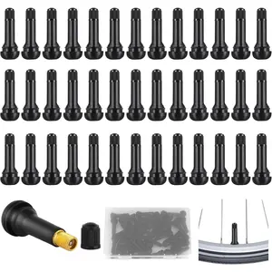 40 Pcs TR414 Tyre Valves Set,Black Car Rubber Valves with Plastic Box,Universal for Cars,Motorcycles,Christmas Party Gifts,Hand Tools Kits
